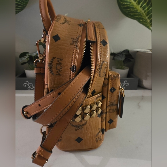MCM Tan Mini Backpack - Picture 4 of 13